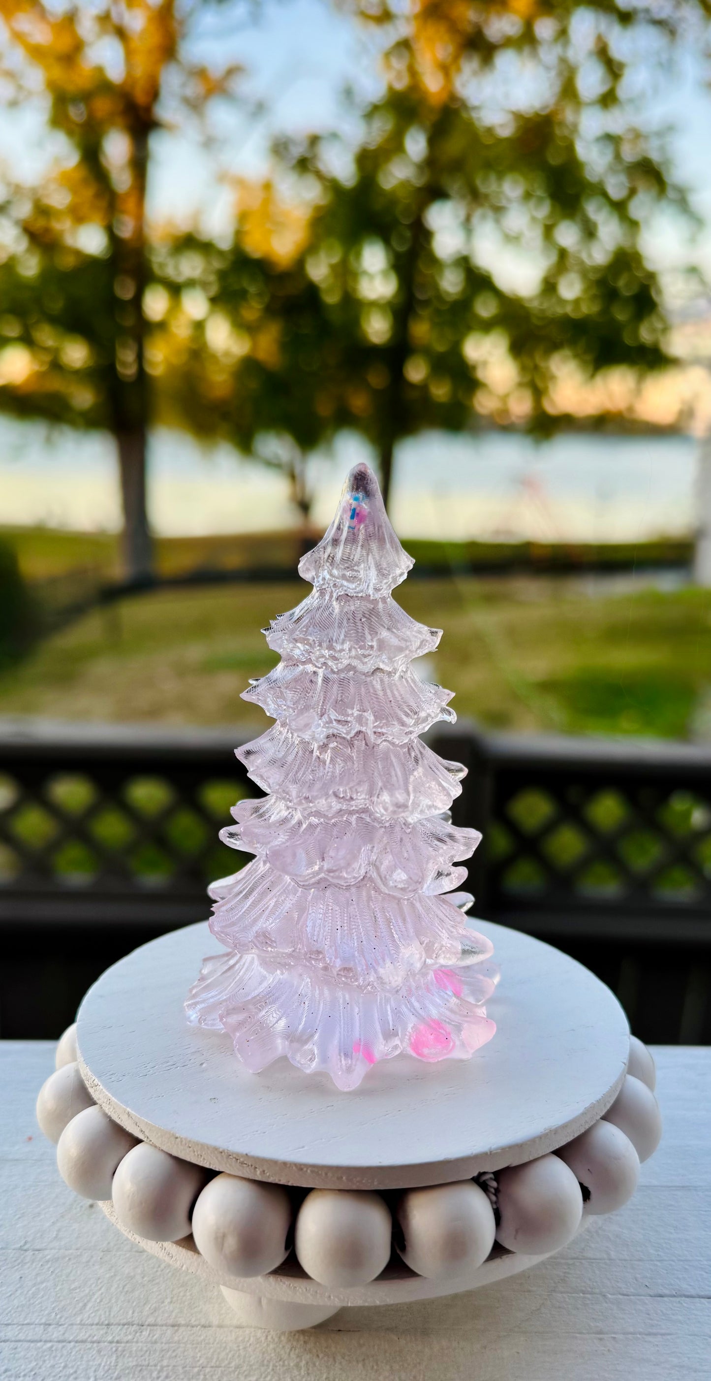 Pink Bow Confetti trinket tray & Matching Christmas Tree
