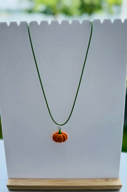 Fall/Halloween Pumpkin Earrings and Necklace Set