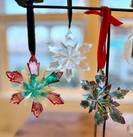 Handmade Resin Snowflake Ornament / Decor