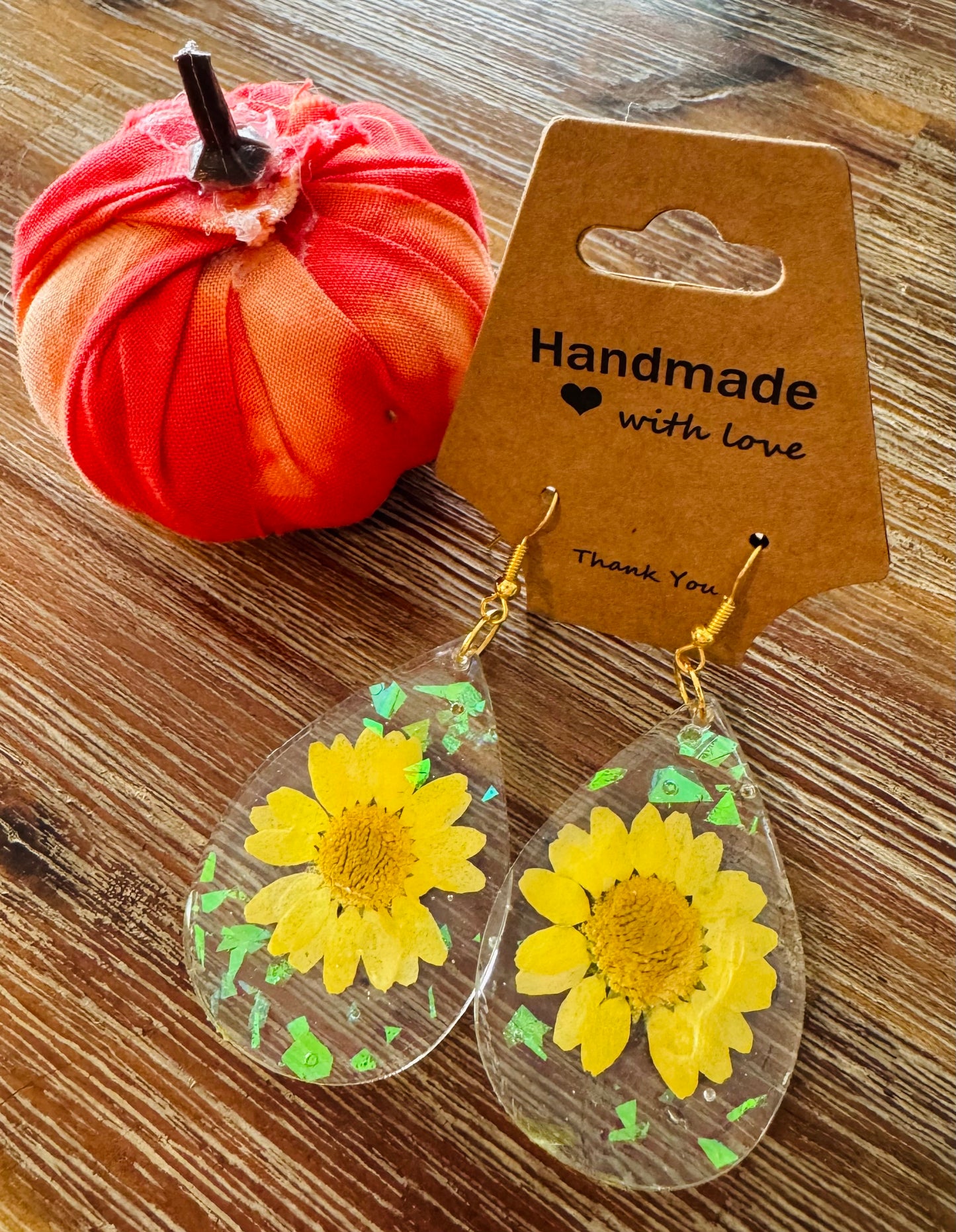 Sunflower RESIN Earrings