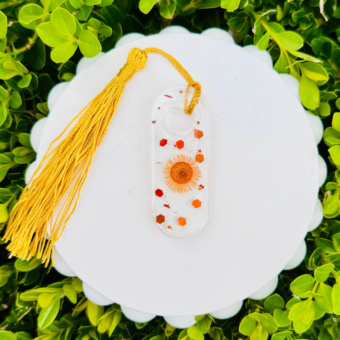 RESIN Flower Bookmarks - Set of 2