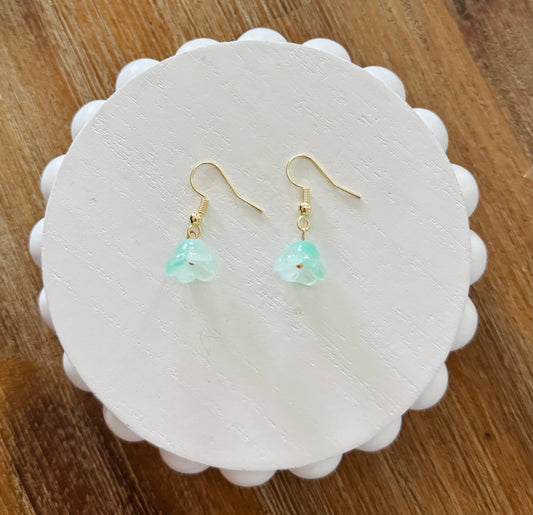 Crystal Flower Drop Earrings