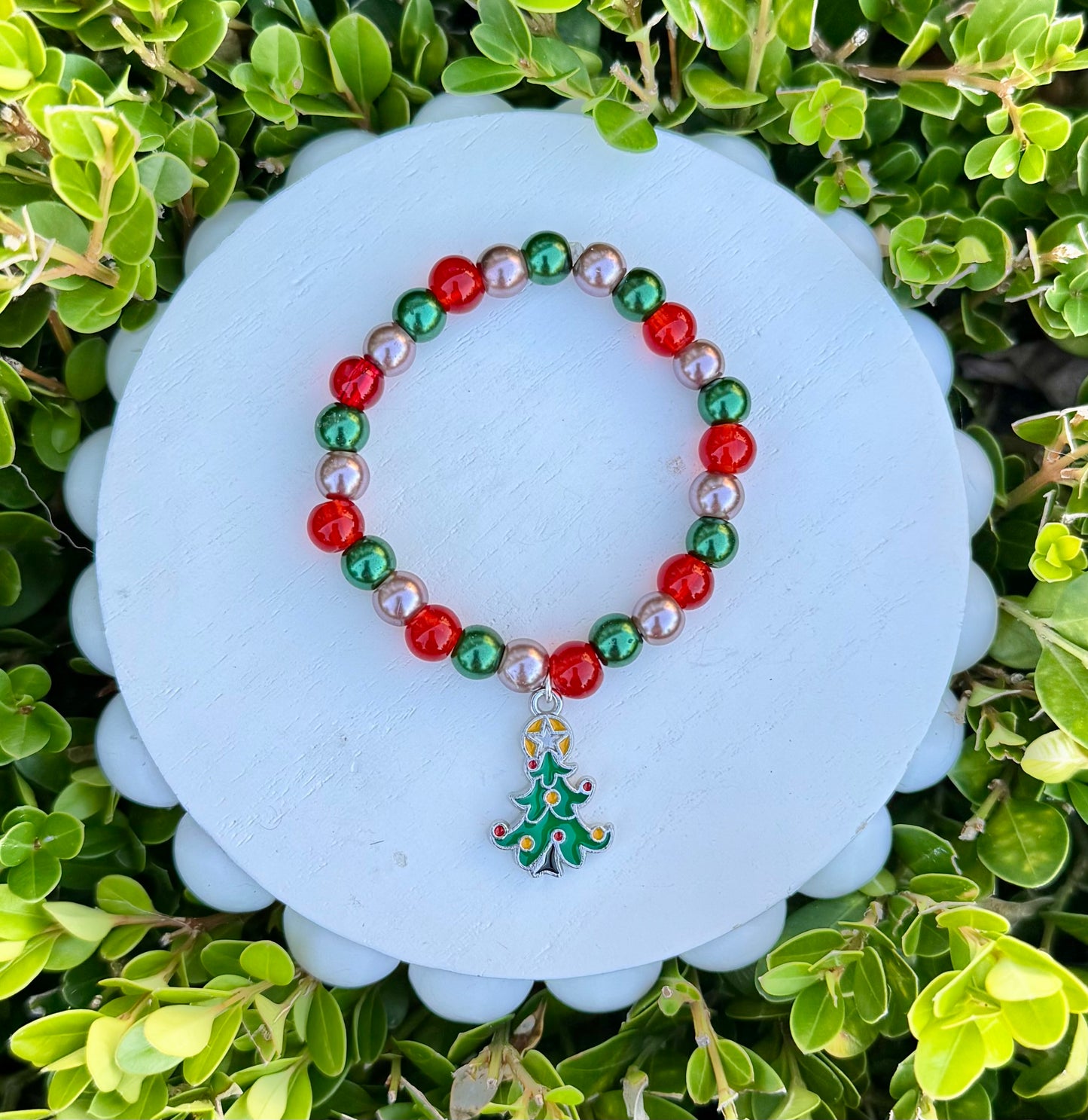 Christmas Beaded Bracelet