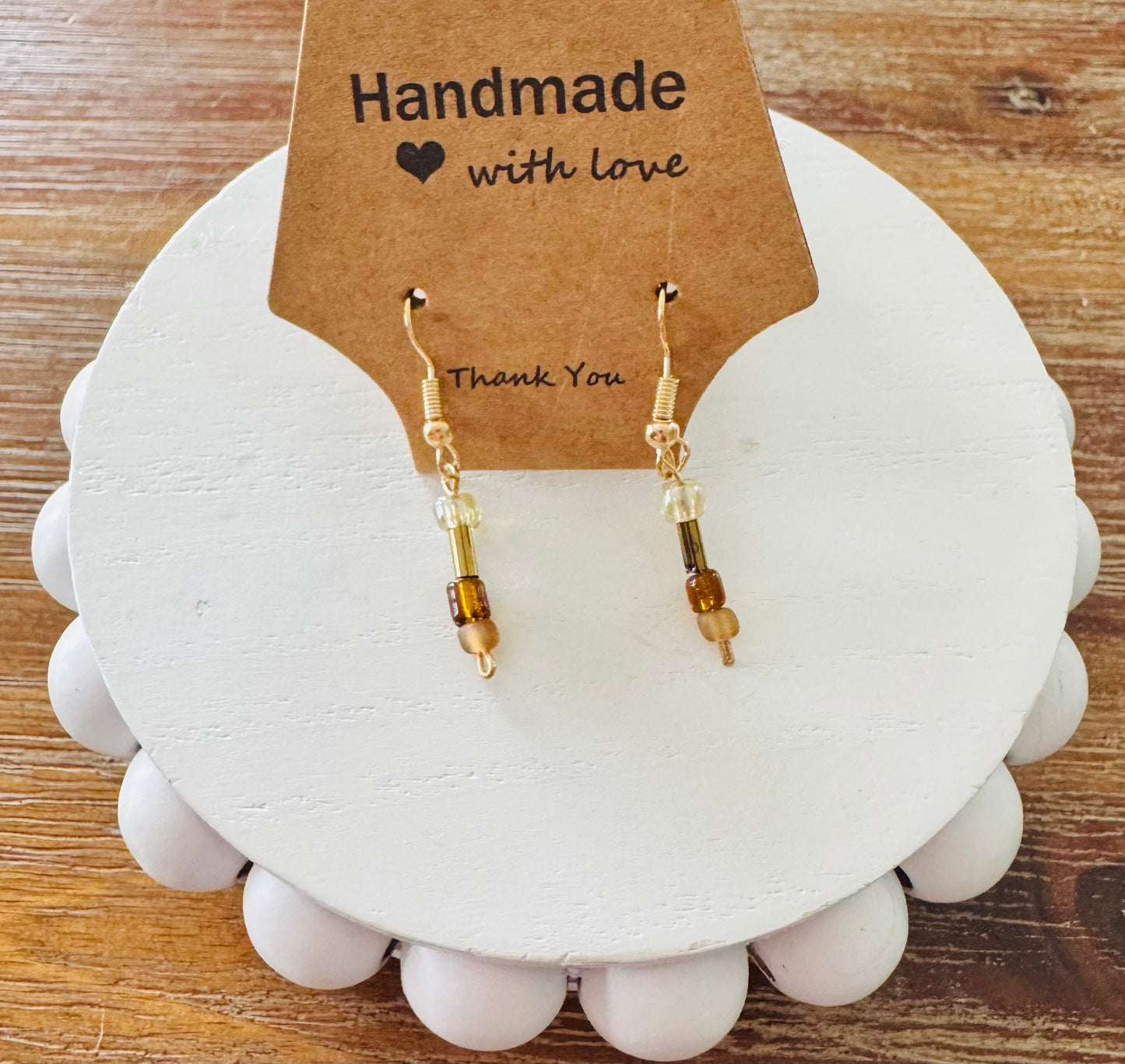 Small Bead Matching Bracelet and Earrings Set