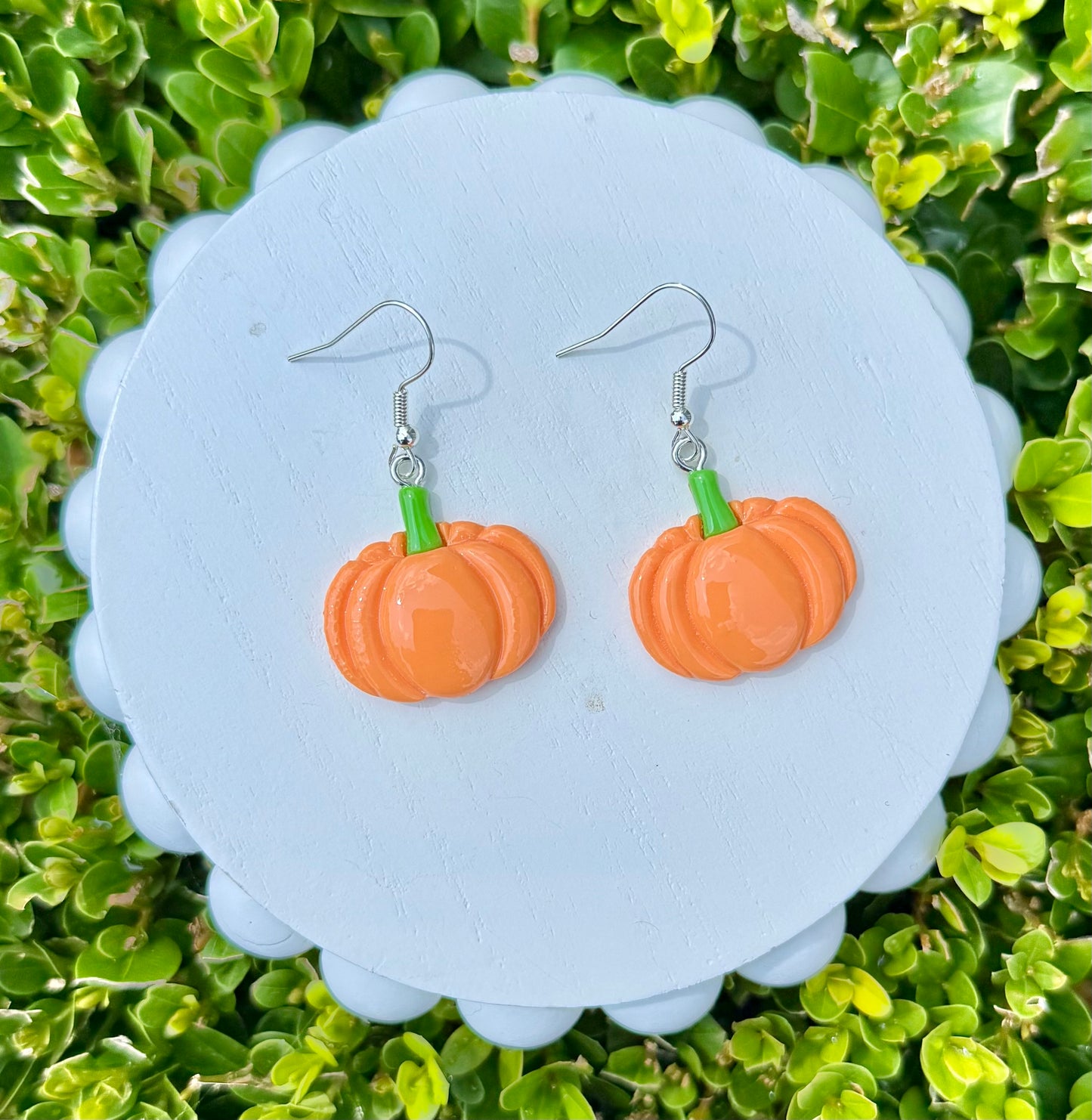 Fall/Halloween Pumpkin Earrings and Necklace Set