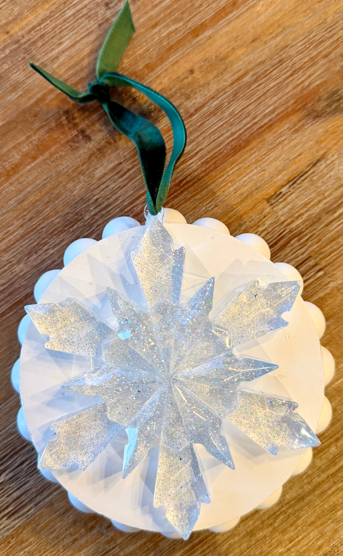 Handmade Resin Snowflake Ornament/ Decor