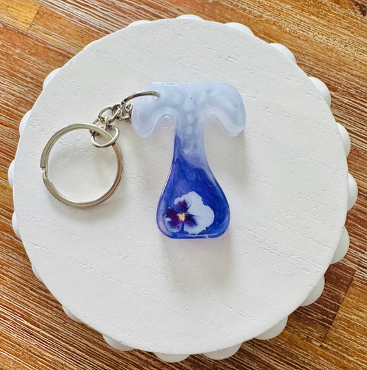 RESIN Letter “T” Keychain