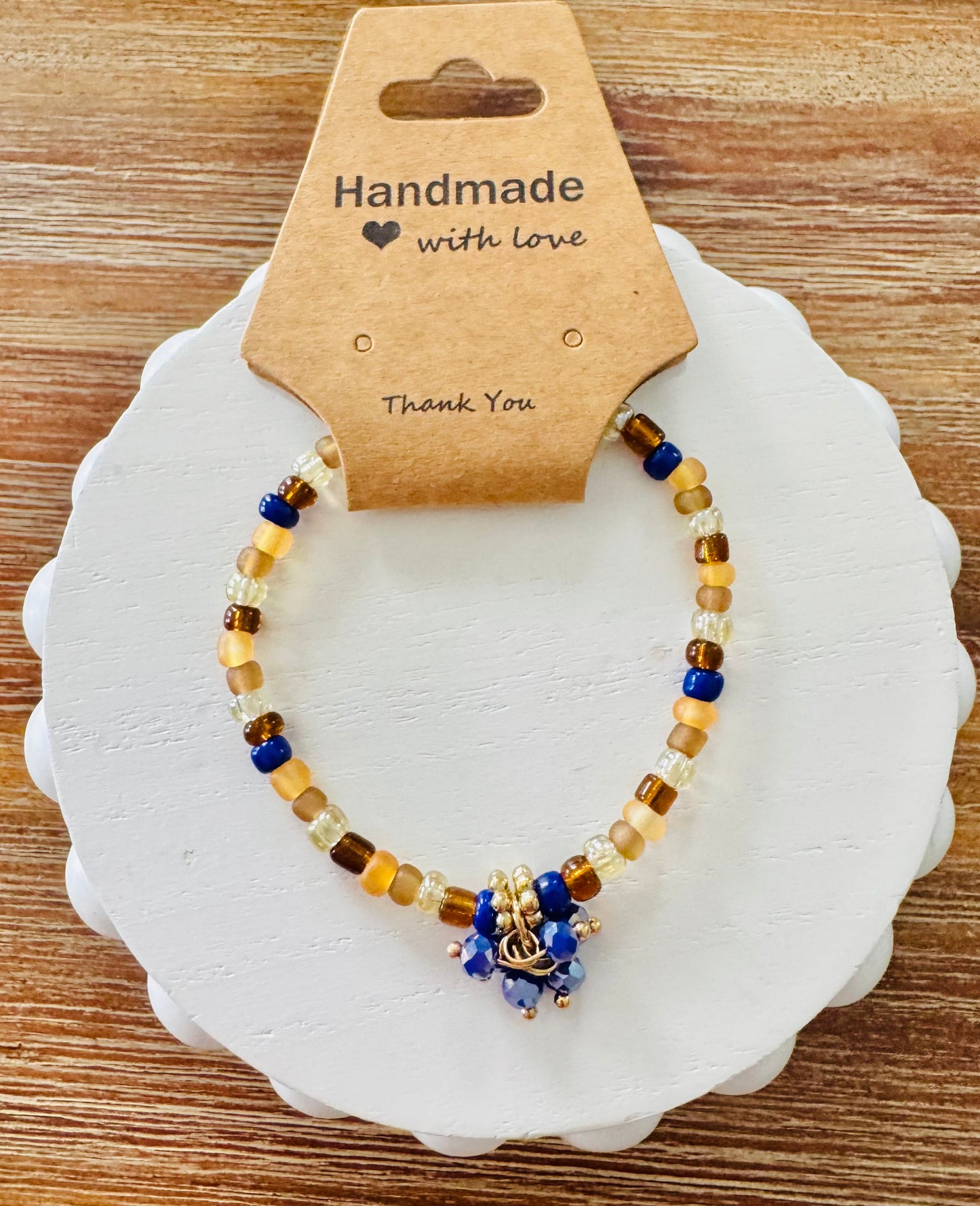 Small Bead Matching Bracelet and Earrings Set