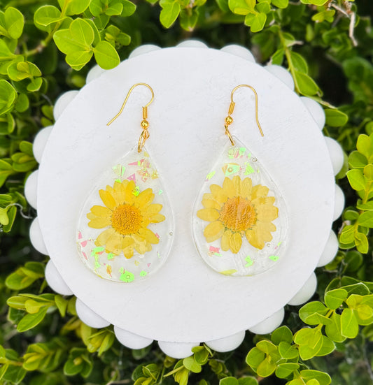 Sunflower RESIN Earrings