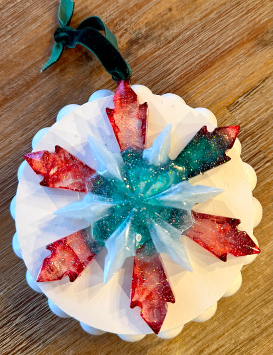 Handmade Resin Snowflake Ornament / Decor