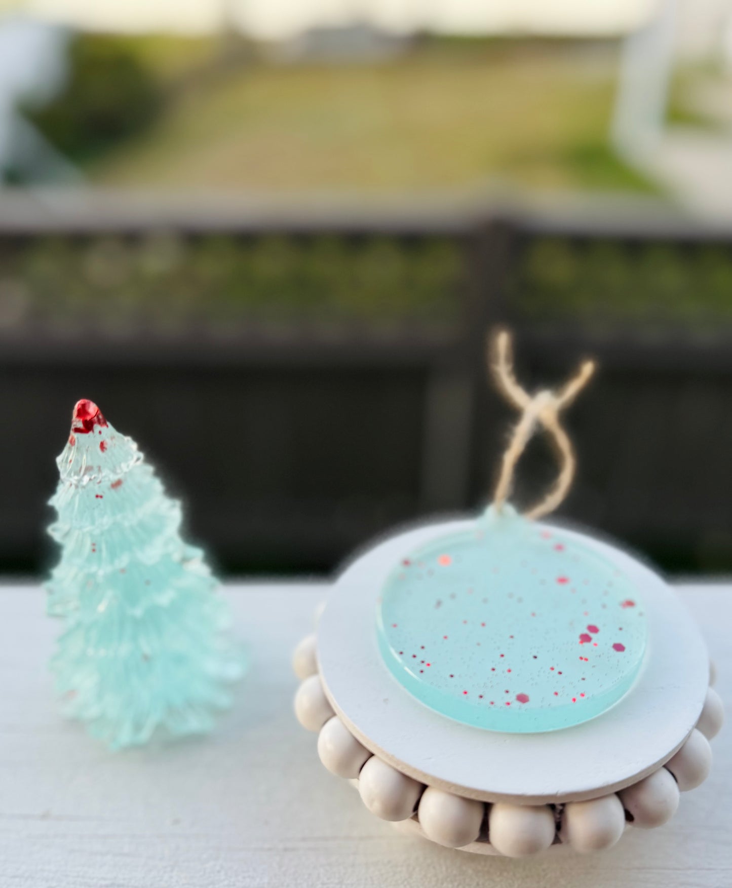 Light Blue Christmas Tree & Matching Ornament