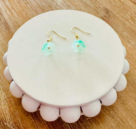 Crystal Flower Drop Earrings