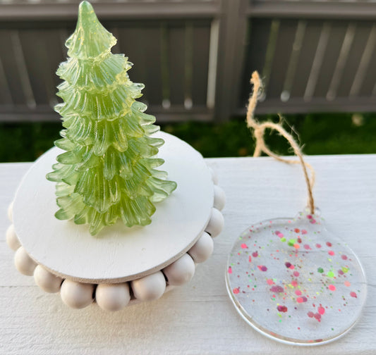 Resin Christmas Tree & Matching Ornament