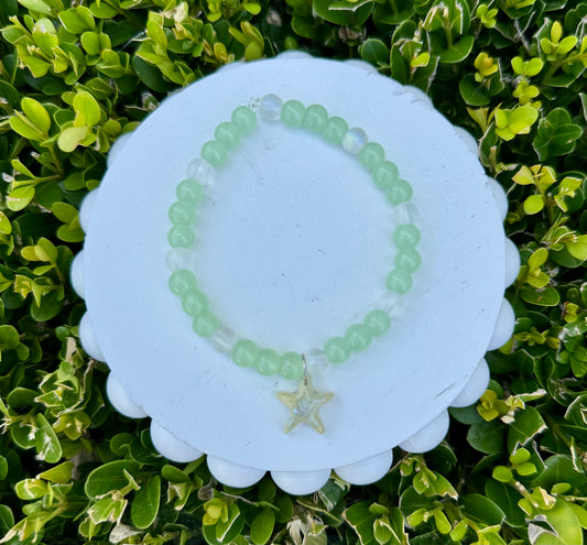 Beaded Bracelet with RESIN Starfish Charm
