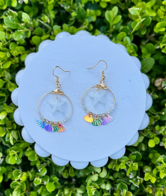 Beautiful Glistening Starfish Earrings